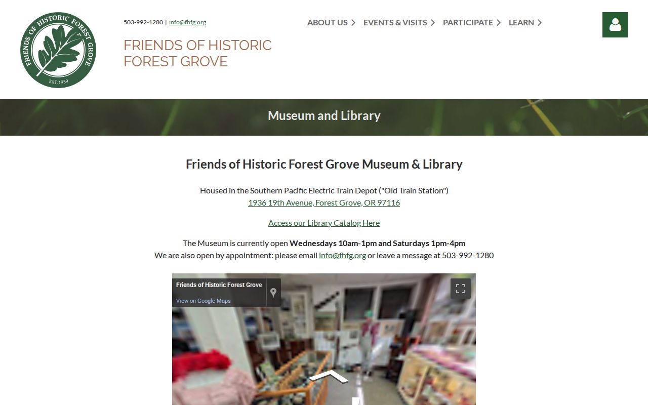 Forest Grove city directory historic research center